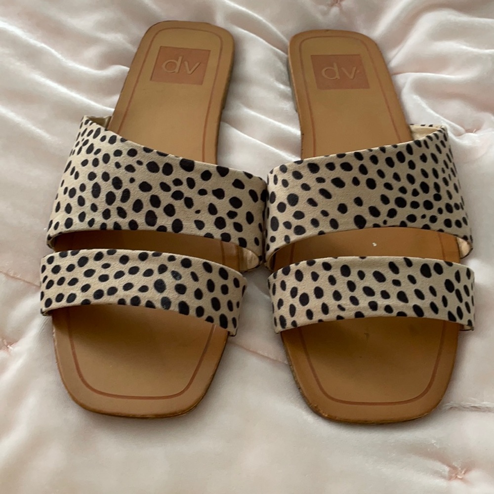 dv animal print faux suede sandal. Size 7.5